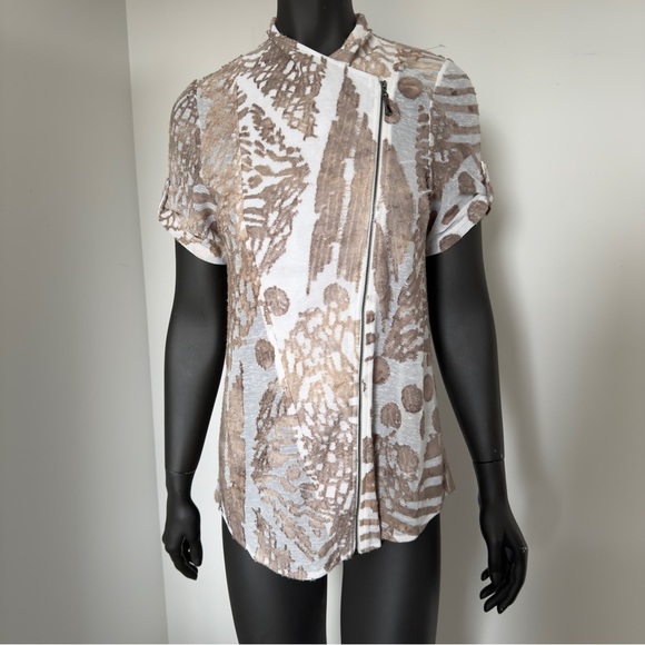 ⚪️ Picadilly Canada Zip-Front Textured Blazer - Size S (NWT) - Picture 2 of 8